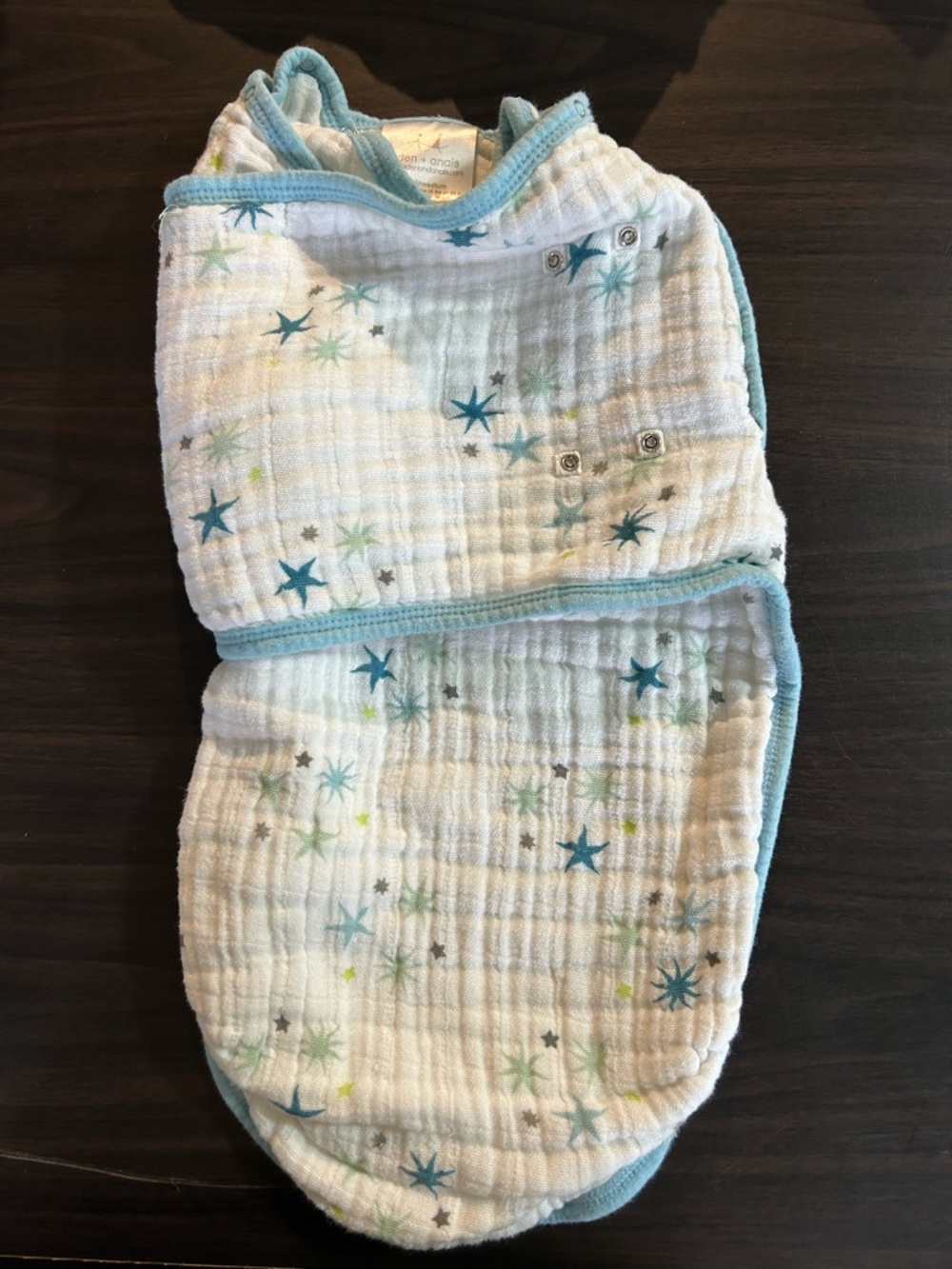 Aden + Anais Newborn Swaddle Sleep Sack 0–3 Months Stars Muslin Baby Swaddle